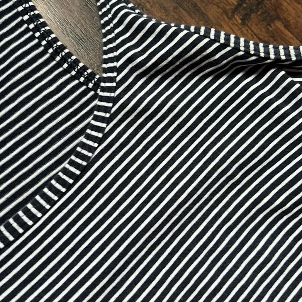 Lululemon Refresh Racerback Maxi Dress II Pima Cotton Size 4 Navy Stripe - Picture 4 of 9